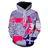 Bettel Mens Sweatshirt Jinx 3D Print Hoodie for Jungen Mädchen Straße Mode Jinx Jacke (Color : C, Size : Xxl)