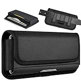 ykooe Handy Gürteltasche für iPhone 12 11/Pro/Max, Horizontale Gürtel Tasch mit Kartenhalterung Gürtelclip Ledertasche für iPhone X,XR,XS,8,7,6 Plus (L)