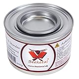 Beeketal Brennpaste - 12 x 200g Sicherheitsbrennpaste Dosen, ca. 2-3 Std. Brenndauer pro Dose, sauber und geruchlos, für z.B. Fondue oder Chafing Dish Speisewärmer - 12er Pack (12 x 200g Dosen)