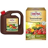 Substral Naturen Bio Pflanzen-Nahrung, Rein pflanzlicher, veganer Universal-Flüssigdünger für Zierpflanzen, 2L Kanister & Substral Naturen Bio Tomatendünger, Organisch-mineralischer Volldünger, 1,7 kg