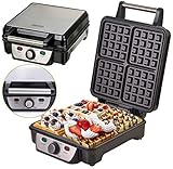 4er Waffeleisen | 1500 Watt | Waffelautomat | Paninigrill | Waffeltoaster | Waffle Maker | Elektrogrill | Wafflemak