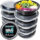 [30er Pack] Runde Meal Prep Container Von Igluu - Essensbox, Lunchbox Mikrowellengeeignet, Spülmaschinenfest Und Wiederverwendbar - Luftdichter Deckelverschluss, BPA F