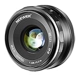 Neewer 35mm F1.7 APS-C-Objektiv mit großer Blende und manuellem Fokus Prime-Festobjektiv, kompatibel mit spiegellosen Kameras mit Canon EF-M EOS-M-Montage, Canon EOS M5 M6 M10 M50 M100 M200 usw