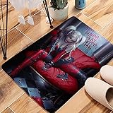 Harley Quinn Fußmatte für Innen- und Außenbereich, dekorativer Teppich für Party, Schlafzimmer, Küche, Bad, 40 x 60