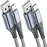 USB C Kabel 3.1A [2Stück 2m] Schnellladung, sweguard Ladekabel USB C Nylon Type C Kabel für Samsung Galaxy S21 S20 S10 S9 S8 Plus,Note10/9/8,M31 M30s M20,A20e A71 A52 A51 A50 A40 A10 A7,Mi9/8,V30/20