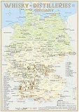 Whisky Distilleries Germany-Austria-Switzerland - Tasting Map: Laminierte Tischkarte - Format 21 x 30