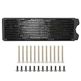 Tosuny 12 Rohrwärmetauscher Kühler Passend für Computer/Schönheitsinstrument, Gewindewasserkühlung für Luftreiniger, 3D-Druckgeräte usw.(360mm)
