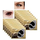 Lanruosu 20 Paar Collagen schwarze Augenmaske, Kristallgel, Augenmaske, Anti-Aging-Tasche, Anti-Falten, feuchtigkeitsspendende Unteraugenmaske (schwarz)