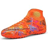 Xinghuanhua Fußballschuhe Herren High Top Spikes Cleats Jugendliche Trainingsschuhe Professionelle Outdoor Fußballschuhe Männer Football Schuhe Unisex