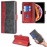 GKZS Flip Hülle Für Wiko Sunny 4 Plus Hülle Handyhülle Case Cover [rot]