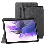 Cresee Schutzhülle für Samsung Galaxy Tab S7 FE 5G 31,5 cm (12,5 Zoll) Tablet (2021), mit S-Stifthalter, Smart Flip Folio Stand Book Cover [Auto Wake/Sleep] [Magnetverschlus] für Tab S7 FE, Schw
