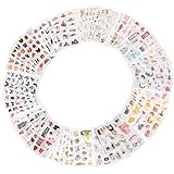 Hoobao 60 Blatt Scrapbooking Aufkleber, Scrapbooking Sticker Set, Notebook Dekoration Aufkleber, DIY Fotoalbum Aufkleber, Blumenmuster DIY Scrapbooking für Craft Scrapbook, Tagebuch, Alb