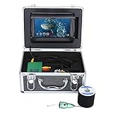 KEDUODUO WiFi Wireless 16 GB Videoaufnahmen DVR + 20m 6W weiße LEDs Fischfinder Unterwasserfischen 1080p Kamera Kit 7 Zoll,15M