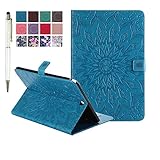 MiusiCase Samsung Galaxy Tab A 9.7 SM-T550 Hülle,PU Leder Schutzhülle Stand Clamshell Smart Cover Case für Samsung Galaxy Tab A 9.7 SM-T550/SM-P550.(Sunflower Blue)