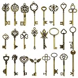 24 Stück große antike Bronze Skelett Schlüssel rustikalen Schlüssel für Hochzeit Dekoration gefallen, Halskette Anhäng
