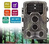 Flybiz Wildkamera 16MP 1080P Full HD Jagdkamera 120°Weitwinkel Vision Infrarote 20m Nachtsicht wasserdichte IP65, wasserdichte Überwachungskamera für Wildtierjagd und Heimsicherheit (Hausgebrauch)