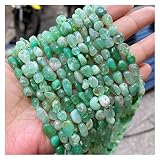 YSJJDRT Azurit 7x9mm Australien Naturstein Grün Chalcedon Lose Unregelmäßige Chip Kartoffel Nugget Perlen Chrysopras/Azurit/Pink Opal/Granat Natürlicher R