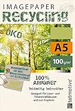 TATMOTIVE Imagepaper Öko-Recycling-Papier 100g/qm A5, FSC-zertifiziert, geeignet für alle Drucker, 1000 Blatt Kopierpapier, Druckerpap