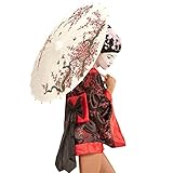 Amakando Chinesischer Papierschirm - 84 cm - Geisha Schirm Orientalischer Dekoschirm Japanischer Regenschirm Asiatische Deko Sonnenschirme Asia S