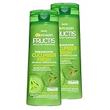 Garnier Fructis Shampoo Fettiges Haar Cucumber Fresh mit Extrakt Gurke, ohne Silikone und ohne Parabene, 250 ml – 3 Packungen von 2 E