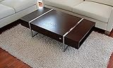 Carl Svensson Design Couchtisch Tisch Wohnzimmertisch N-111 Ablagefächer (Walnuss-Wenge)