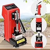 4YANG Rosin Press Machine 220V 400W Kolophonium-Abziehmaschine Doppelheizplatte Tragbare Heißpress-Heißpressmaschine für Kolophonium und getrocknete Blumen mit Temperaturregelung (rot)