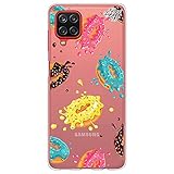 Schutzhülle für Samsung Galaxy A12 5G, aus flexiblem TPU-Silikon, Motiv: Donuts mit Zuckersp