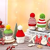 4 Stücke Weihnachten Mäusespeck Becher Hut Häkeln Becher Hut Mini Gestrickt Becher Hut Kakao Becher Dekor Weihnachten Becher Topper Anzeige für Bauernhaus Dekoration (Entzückender Stil)