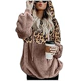 Winterjacken Fuer Damen Guenstig PlüSchjacke Teddy FüR Winter Warm Mit Kapuze Lang Flauschig Patchwork Elegant GroßE GrößEn Winterjacke Teddyfleece Strickjacke Longjack