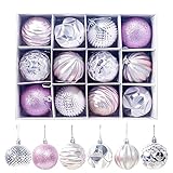 FEIZAO Weihnachtsdeko Weihnachtskugeln Stück Weihnachtsanhänger Basteln LED Weihnachtsschmuck 2021 Weihnachtsbaum Deko DIY Anhängerweihnachtsdeko Christbaumkugeln Geschenkanhänger Aufhäng