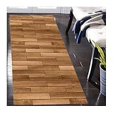 KKCF-Tapis für Flur, Vintage, rutschfest, Farbe Holz, Teppich für Treppe, Flur, Kissen, 0,6 cm dick, 60 cm / 80 cm / 120 cm b