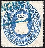 Goldhahn Oldenburg Nr. 18 gestempelt Briefmarken für S