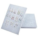 PandaHall Schmuck Display Matte Ring Tablett Einsatz Schaumstoff 3 Stück Grau Schaumstoff Blatt Polsterung Für Ohrring Schmuck Ring Boxen Display, 23.1x34.3x1.15