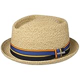 Stetson Cantalo Diamond Raffiahut Strohhut Sommerhut Sonnenhut Strandhut Herren - mit Ripsband Frühling-Sommer - L (58-59 cm) beig