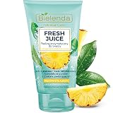 Bielenda Fresh Juice - Face Peeling Wash Exfoliator beleuchtet die Haut enthält Enzym-Komplex mit Peeling-Effekt für glatte und weiche Haut beleuchtende Gesicht Enzymatic Peeling Ananas - 150g
