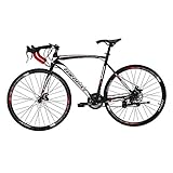 LZBIKE Fahrrad XC550 700C 54cm Rennrad 21 Gang Rahmen Rennrad schwarz/weiß 54-30