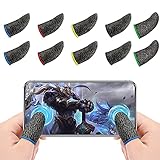 10 Stück Touchscreen Finger Cover, Game Finger Sleeves, Touchscreen Fingerhülle, Mobile Finger Sleeve, Atmungsaktive Sensitive Gaming Finger Gloves, für Telefonspiele, Phone Touchscreen (5 Farben)