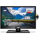 Cello 12 Volt C1920FMTRDE 19' (47 cm Diagonale) Traveller HD Ready LED Digital TV mit eingebautem DVD Player, DVBT2 S2 Triple Tuner und 12V/24V für Wohnmobil, Truck, LKW