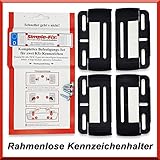 SimpleFix rahmenlose Kennzeichenhalter in Schwarz Variable Länge 40 42 44 46 48 52