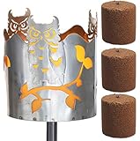 Novaliv Gartenfackel Eule Feuerschale Metall mit Stiel und 3xB