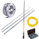 NO LOGO CCH-HAIGAN, 8.86FT # 5/6 Fliegenruten Set 2.7M Fliegenrute und Fly Reel Combo mit Fly Fishing Lure und Schnur (Color : Black, Size : 2.7 m)