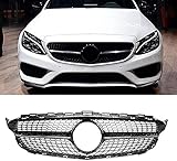 DIQON Auto-Front-Nieren-Grill-Stoßfänger-Grill, Für Mercedes B-ENZ C-Klasse W205 C63 C450 C250 C180 C200 C220 2015 2016 2017 2018 Abs-Grill Doppelstab-Maschen-Hauben-G