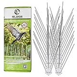 NATEE 12er 3 Meter Edelstahl Taubenabwehr, Vogelspikes als Vogelabwehr und Vogelschutz für Tauben Spatzen Elstern, mit Klickverschluss und Sollb