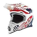 O'NEAL | Motocross-Helm | MX Enduro | ABS-Schale, Sicherheitsnorm ECE 22.05, Lüftungsöffnungen für optimale Belüftung & Kühlung | 2SRS Helmet Spyde 2.0 | Erwachsene | Blau Weiß Rot | Größe XS