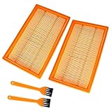 HURI 2x Flachfalten Filter Hauptfilter für Kärcher 2000TE, 3500E, 3501E, A2001, K2000E, K2000TE, NT14/1, NT 40/1 Tact Te L, NT 50/1 Tact T