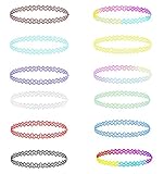 12PC Choker Halskette Set Henna Tattoo Stretch Elastic Jewelry Frauen Mädchen Geschenk (Multi)