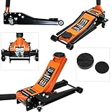 Springer Werkzeuge 3 T Rangierwagenheber Wagenheber 75-505mm Doppelkolben Hydraulisch 2 Auflag