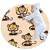 Süßer AFFE Polyester Kids Crawling Mat Pädagogische rutschfeste Kinderzimmer Teppich Spielmatte Teppich Home D