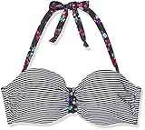 s.Oliver Damen Bügel-Bandeau-Top JPF-48 Bikinioberteil, Schwarz (Schwarz-Weiß Gestreift 12343), 42