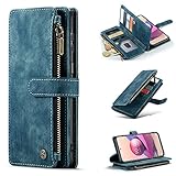 Handyhülle für Xiaomi Redmi Note 10S Hülle Handytasche PU Leder Schutzhülle mit Redmi Note 10S Lederhülle Ständer Kartenfächer Standfunktion Klapphülle Case für Redmi Note 10S (Blau,Note 10s)